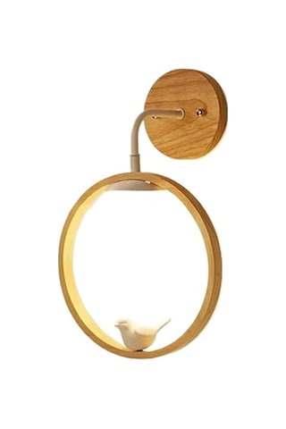 Yaratıcı Kuş Duvar Lambası Basit Yüzyıl Ortası Modern Beyaz Cam Beyaz