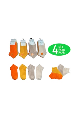 Happy Body(ART..: 25213) 4 Çift Organik Bayan Havlu Diabetic soft Çok Renkli