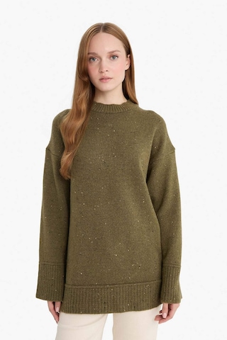 Defacto Loose Fit Bisiklet Yaka Triko Tunik F3242ax25wnkh202 Haki