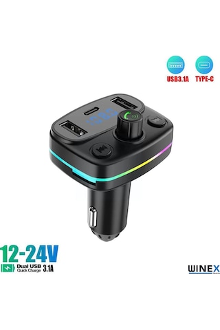 Winex M44 Fmhandsfree Bluetooth Modülatör Mp3 Type-caraçşarjaleti