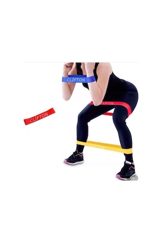 Aerobik Band Pilates Yoga Fitness Squat Çalışma Lastiği Kırmızı