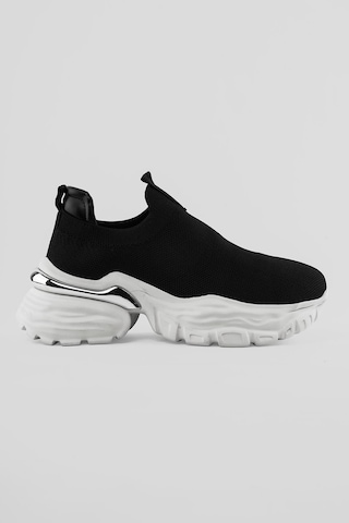 Mubiano Kadın Sneaker Kalın Taban Slip On Spor Ayakkabı Aurex Siyah Siyah