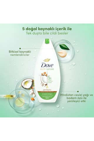 Dove Hindistan Cevizi ve Badem Özü Nemlendirici Duş Jeli 2 x 450 ML