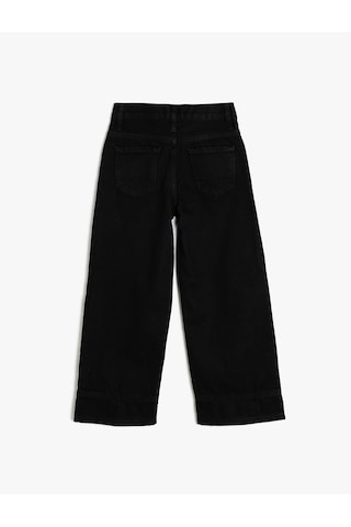 Koton Pamuklu Cepli Bol Paça Denim Pantolon Siyah 5wkg40107ad Siyah
