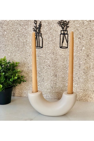 Thiramis Homeconcept Bej Şamdan Mumluk