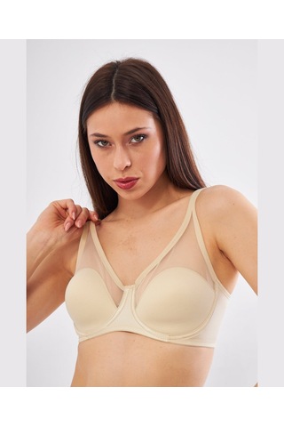 Le Jardin Linda Tül Detaylı Toparlayıcı İnce Soft Cup Sütyen B-c Ten Rengi