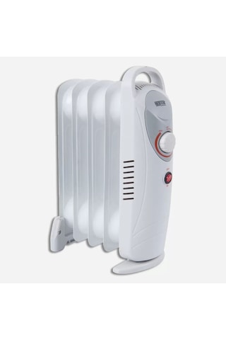 Mini 600 W 5 Dilim Elektrikli Termostatlı Radyatör Beyaz
