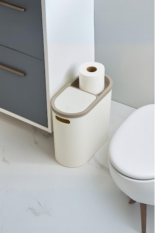 Beyaz Kapaklı Wc Kağıtlıklı Çöp Kovası & Ofis Çöp Kovası 10 Lt Diğer
