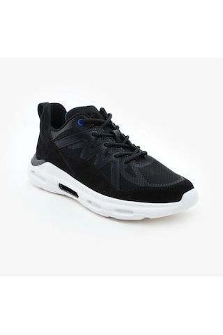 Greyder 18400 Siyah Hakiki Deri Erkek Sneaker Spor Ayakkabı Siyah