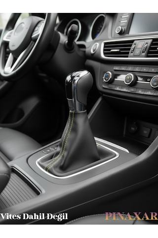 Porsche 911 Siyah Deri Prime Tasarım Sarı Spor Dikiş Vites Körüğü