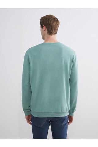 Lcw Eco Yeşil Bisiklet Yaka Erkek Sweatshirt