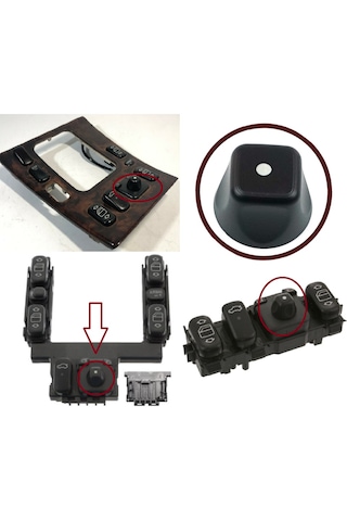 Mercedes W210 W202 W208 Yan Ayna Ayar Düğmesi E200 E250 E320 C180 C200 Ayna Kontrol Tuşu -