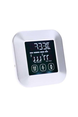 Ulzyvf Gümüş Kablosuz Et Termometresi - Dokunmatik Ekran, 8 Et Modu, 5 Lezzet Seçeneği Ve Alarm Gümüş