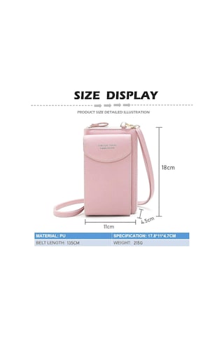Kadın Çapraz Askılı Telefon Çantası Pembe Diğer