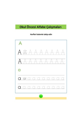 Alfabe-Sayı-Çizgi Çalışmaları YAZ SİL Kitabı