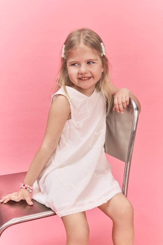 Defacto Kolsuz Brode Pembe Elbise Kız Bebek G9325a526hswt16 Beyaz-wt16