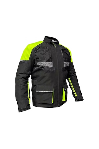 Forte Gt Assos 4 Mevsim Erkek Mont 3 Katmanlı Siyah-Neon