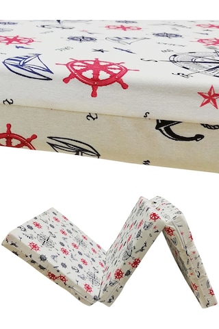 Vip Katlanır Yer Yatağı 8 Cm Kalın Sünger Yatak 80x180x8 Cm-marin