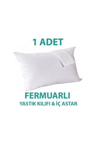 Pamuklu 1'li Fermuarlı İç Yastık Kılıfı Beyaz Renkli İç Astar Yastık İç Kılıfı 50x 70 Şilte Çok Renkli
