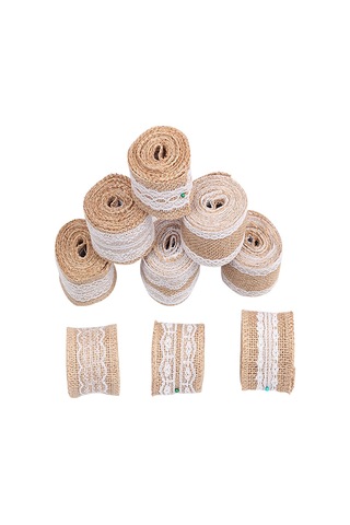 Ranyeek 2m Uzunlukta 5cm Genişlikte Paspas + Pudra Dokulu Dıy El İşleri, Noel, Düğün Dekorasyonları, Geri Stili Süs Malzemesi - G Modeli