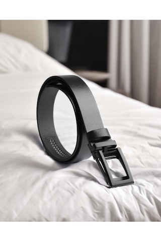 Manda Derisi Otomatik Tokalı Deliksiz Erkek Kemeri - Otomatik Kemer Çokrekli