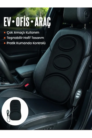 Sırt Ve Bel Masaj Minderi Motorlu, Kademeli Şiddet Ayarlı Masaj Koltuğu Pedi Diğer