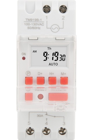 Vkemall 7 Günlük Programlanabilir Lcd Zamanlayıcı, 30a 100-130v Ac, 16 Açma/kapama, Cr2450 Pil İle Dın Ray Montajlı Zaman Kontrolü Anahtarı