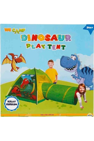 Dinozor Tünelli Oyun Çadırı Çok Renkli