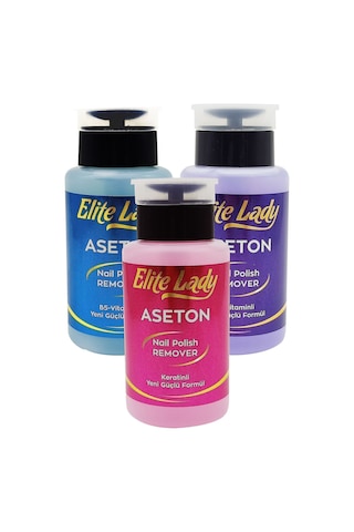 Elite Lady B5 Vitaminli + E Vitaminli + Keratin Aseton Pompalı 3 x 200 ML