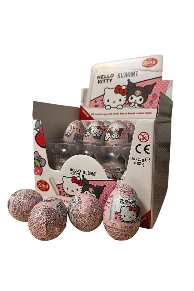 Zaini Hello Kitty Kuromi Sütlü Çikolatalı Sürpriz Yumurta 1 Adet Eğlenceli Lezzet