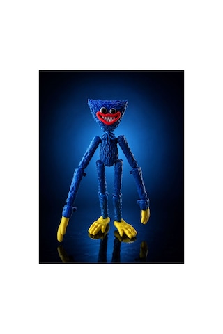 Poppy Playtime Huggy Eklemleri Hareketli Mavi Canavar Oyuncak Figürü Dummy Robot Tarzı 20cm