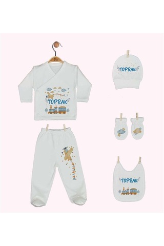 Pia Baby Gl 1944-08 İsme Özel Yastık Zıbın Set Krem