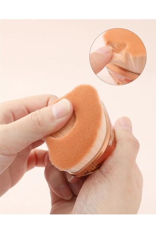 Simli Tırnak Toz Fırçası - Pembe