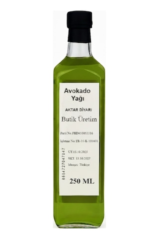 Aktar Diyarı Avokado Yağı 250 ML