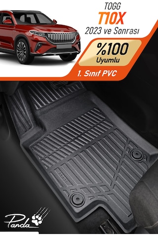 Siyah Togg T10x 2023- Sonrası 4d Havuzlu Paspas Takımı