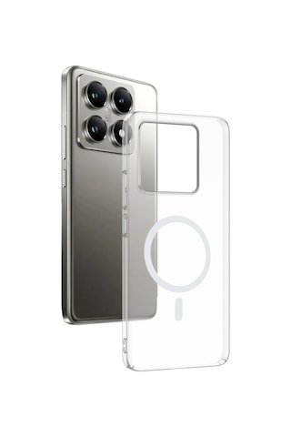 Xiaomi 14t Kılıf Magsafe Özellikli Şık Sert Ve İnce London Premium Pc Kapak Renksiz