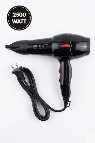 Point Blow Dryer Tam Profesyonel 2500 Watt Ac Motor Fön Makinesi Siyah