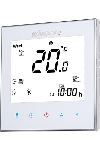 Kkmoon Dijital Yerden Isıtma Termostatı Elektrikli Beyaz