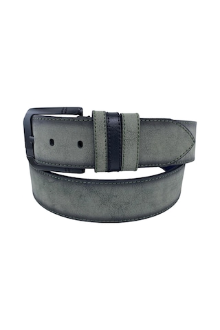 Süzer Deri Haki Yeşil Süet Suni Deri Dikişli Model 4.5 Cm.lik Unisex Spor Kemer - 4510-10 Haki