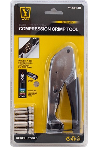 Ayt Powermaster Yk-5085c3 F Konnektör Sıkma Pensesi Dijitürk Soketi Digıturk Jack Sıkma Pensesi