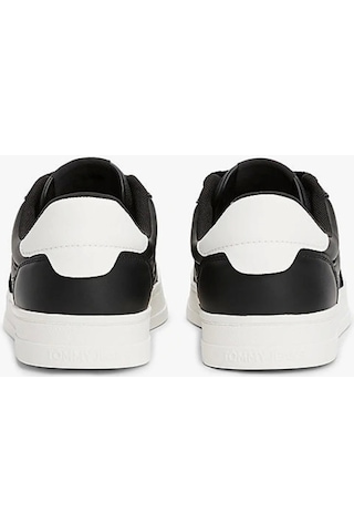 Tommy Hilfiger Tommy Jeans Erkek Siyah Greenwich Essential Deri Sneaker Siyah