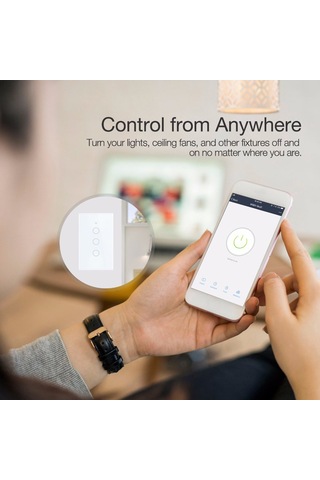 Tenfowee Akıllı Wi-fi Anahtarı: Alexa/google Uyumlu, Ses/app/rf433 Kontrol, Zamanlayıcı, Grup Paylaşımı, 3 Yollu Siyah Çok Renkli