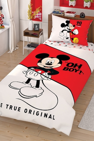 Taç Lisanslı Nevresim Takımı Dısney Mıckey Çek Tek Kişilik Taç Lisanslı Nevresim Takımı Dısney Mıckey Çek Tek Kişilik