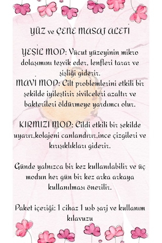 Ems Yüz Ve Çene Masaj Aleti Bataryalı Beyaz - Pembe