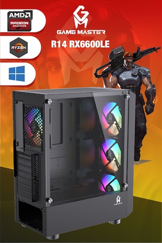 Game Master R14 R5-5500 16 GB 512 GB M.2 SSD RX6600LE 8 GB Free Dos Masaüstü Oyuncu Bilgisayarı