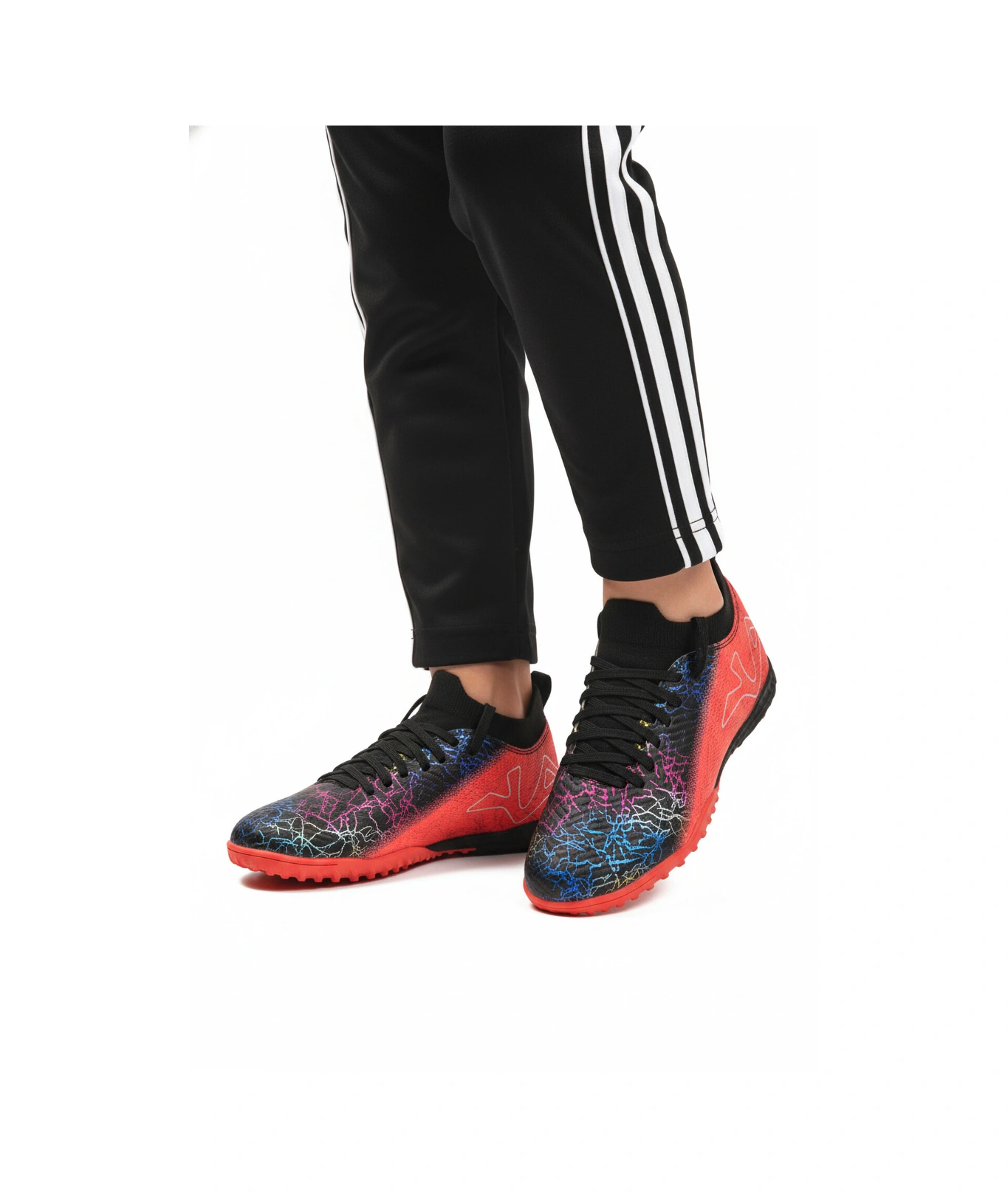 Siyah Fuşya Bilekten Lastikli Unisex Halı Saha Ayakkabısı Gh-252-153 G Siyah-fuşya