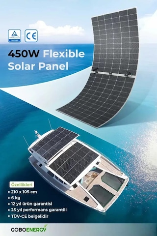 450w Monokristal Halfcut Flexible - Esnek Panel