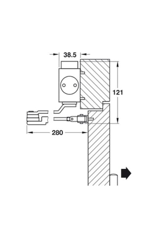 Hafele Dcl51 Sabitlemesiz Kapı Kapatıcı Standart Kollu, Gümüş Ren
