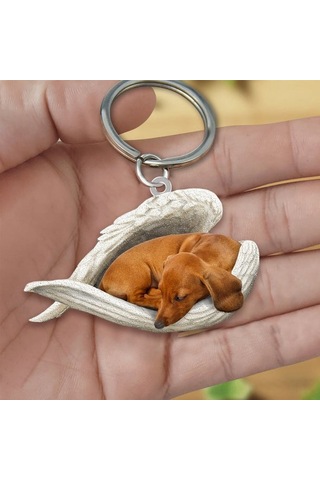 Hfambition Akrilik Köpek Figürlü Anahtar Zinciri - İki Yönlü Uv Baskılı - Araba Ve Ev Anahtarı Asısı - Güçlü Malzeme İle Dayanıklı Diğer