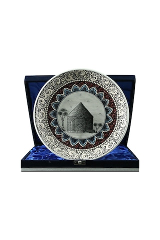 E38 El İşçiliği Çini Tabak Kümbet 25 Cm - 6418